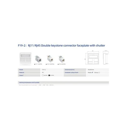 Painel frontal de porta dupla com obturador